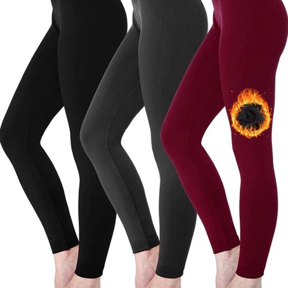 Hot 6 Pack! Women’s Fleece Lined Leggings High Waist Soft Stretchy Warm Assorted - Picture 6 of 14